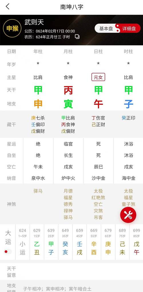 八字排盘算命最准 最好用的八字排盘