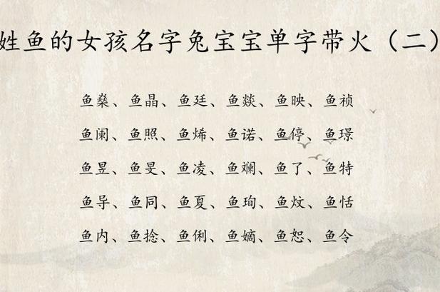 女宝宝起名带鱼字 龙年女宝宝名字带书