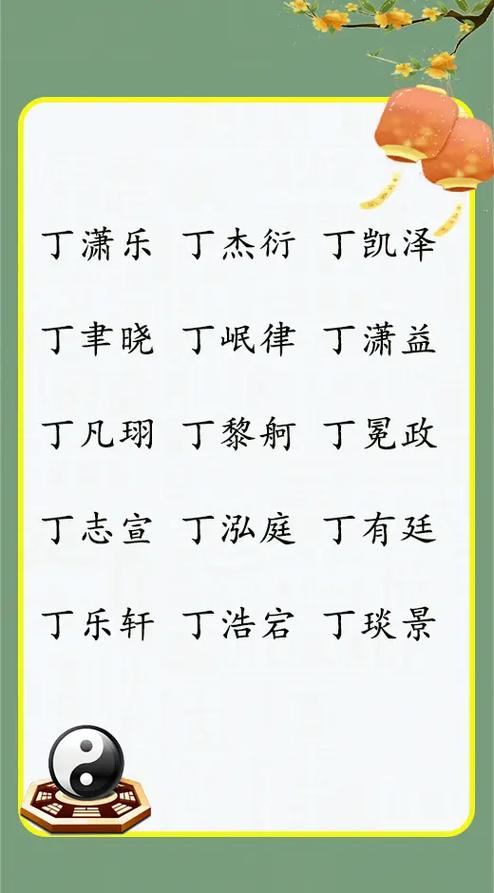 姓丁宝宝起名大全 姓丁男宝宝名字大全两个字